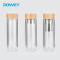 Bamboo 400ml Wide Neck Fruit Travel Tea Infuser Tumbler